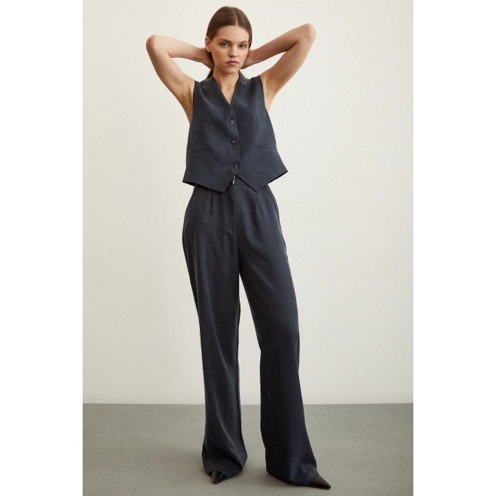 Geniş Paça Pantolon Lacivert