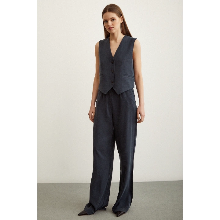 Geniş Paça Pantolon Lacivert