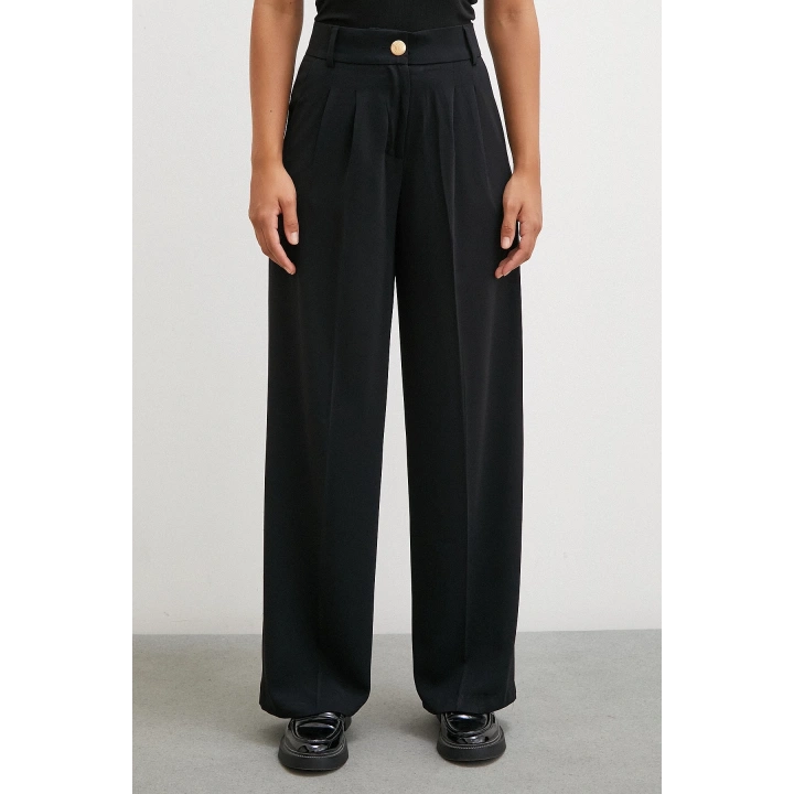 Geniş Paça Pantolon Siyah