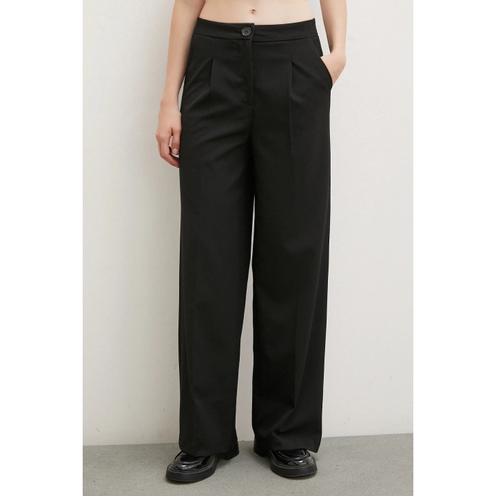 Geniş Paça Pantolon Siyah