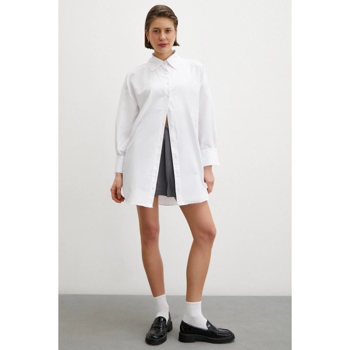 Gömlek Etek Elbise Takım Gri