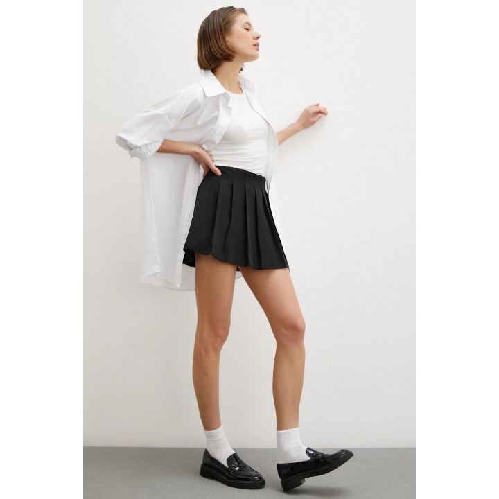 Gömlek Etek Elbise Takım Siyah