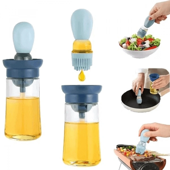 Hazneli Silikon Yağ Sos Yumurta Fırçası Yağlık