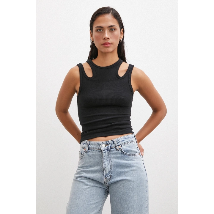 İki Omuzlu Top Siyah