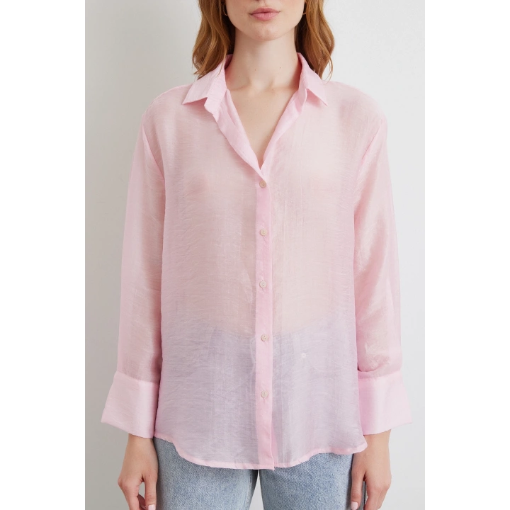 İnce Modal Gömlek Pembe
