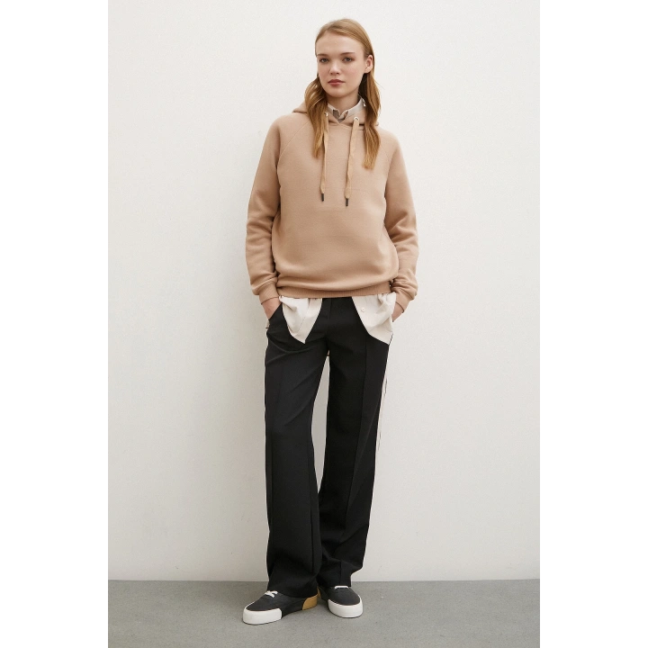 Kapüşonlu Sweatshirt Kahve