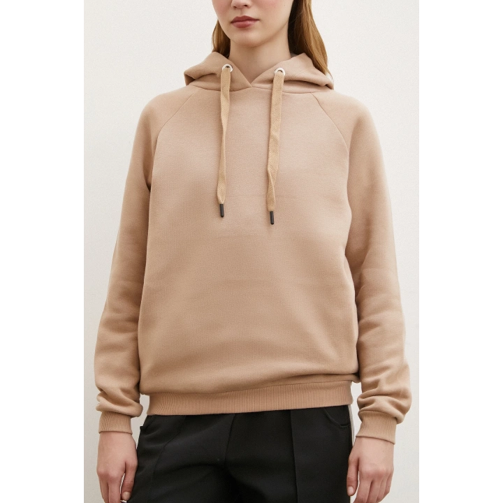 Kapüşonlu Sweatshirt Kahve