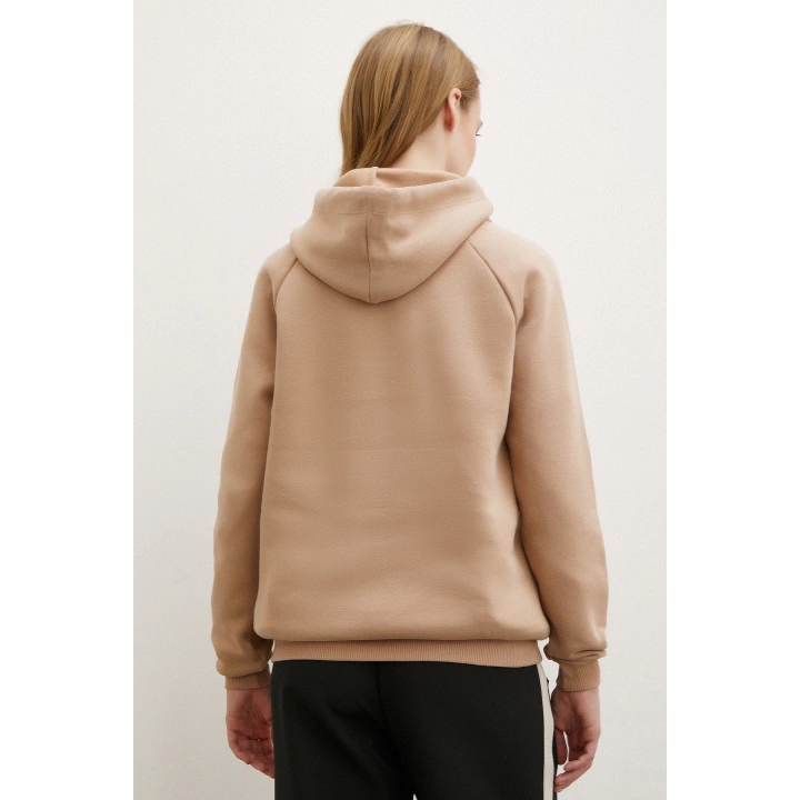 Kapüşonlu Sweatshirt Kahve
