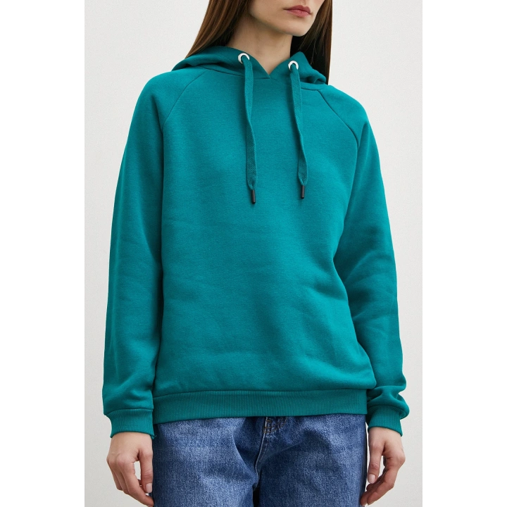 Kapüşonlu Sweatshirt Yeşil