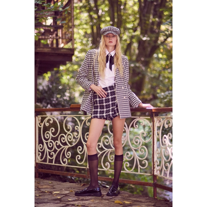 Kazayağa Blazer Ceket Siyah