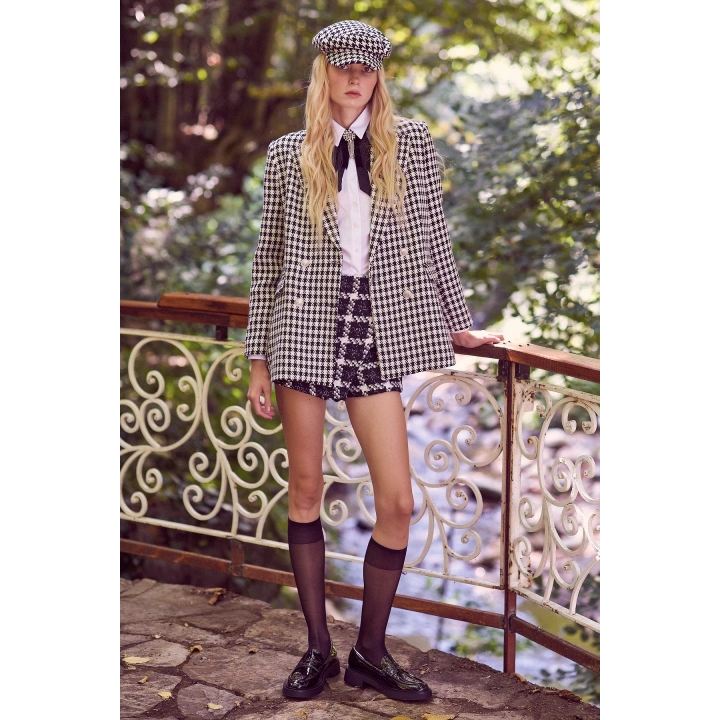 Kazayağa Blazer Ceket Siyah