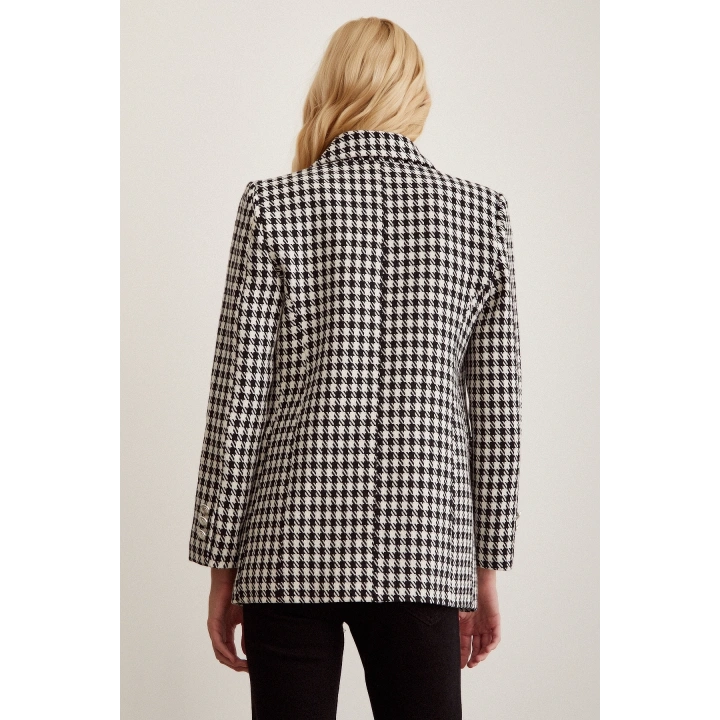 Kazayağa Blazer Ceket Siyah