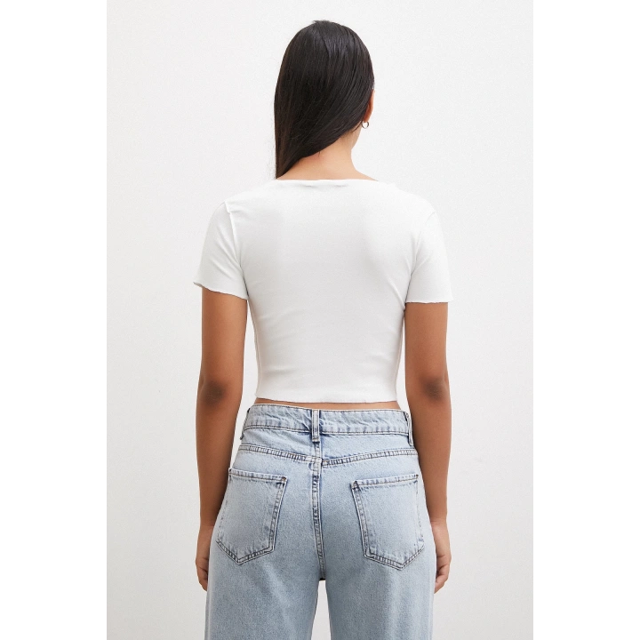 Kısa Kol T-shirt Beyaz