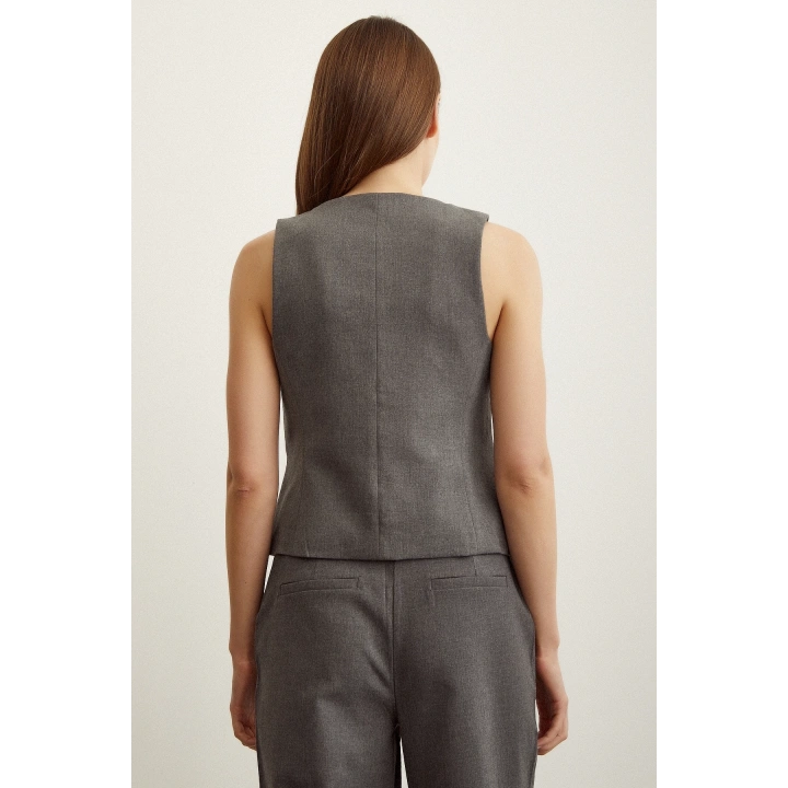 Klasik Boru Paça  Pantolon Gri