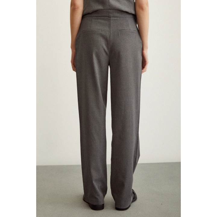 Klasik Boru Paça  Pantolon Gri