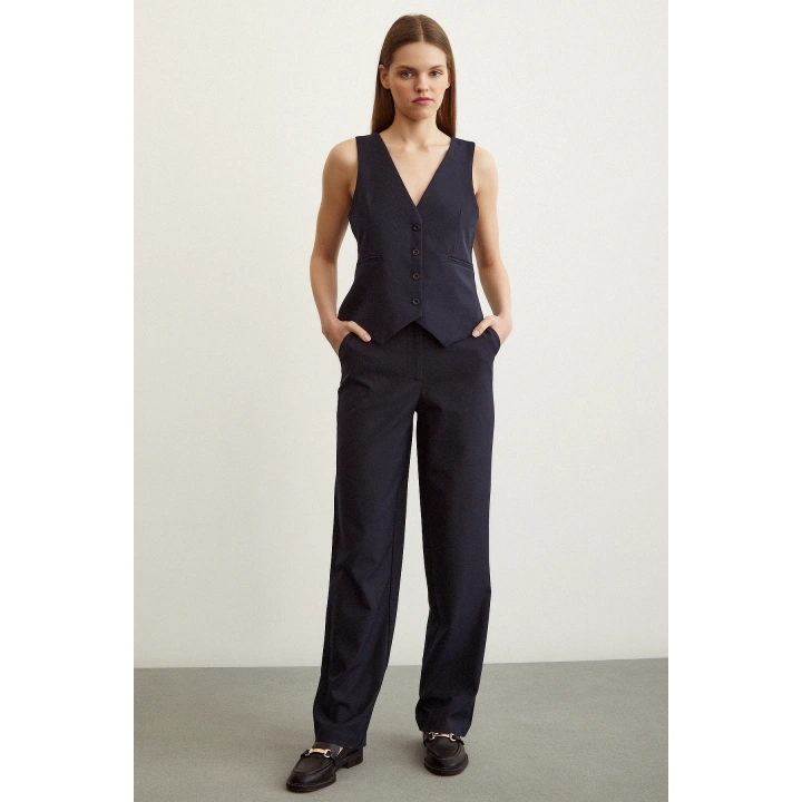 Klasik Boru Paça  Pantolon Lacivert