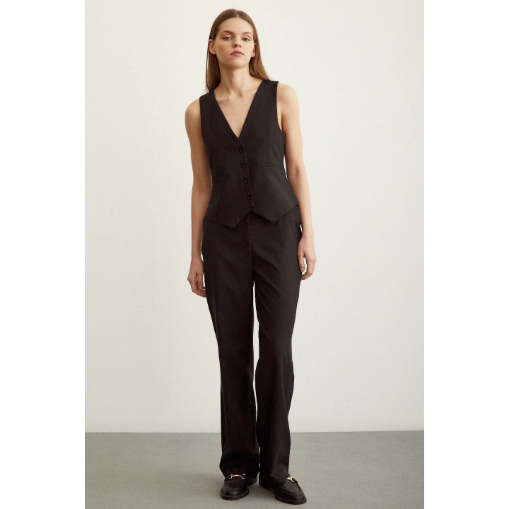 Klasik Boru Paça  Pantolon Siyah