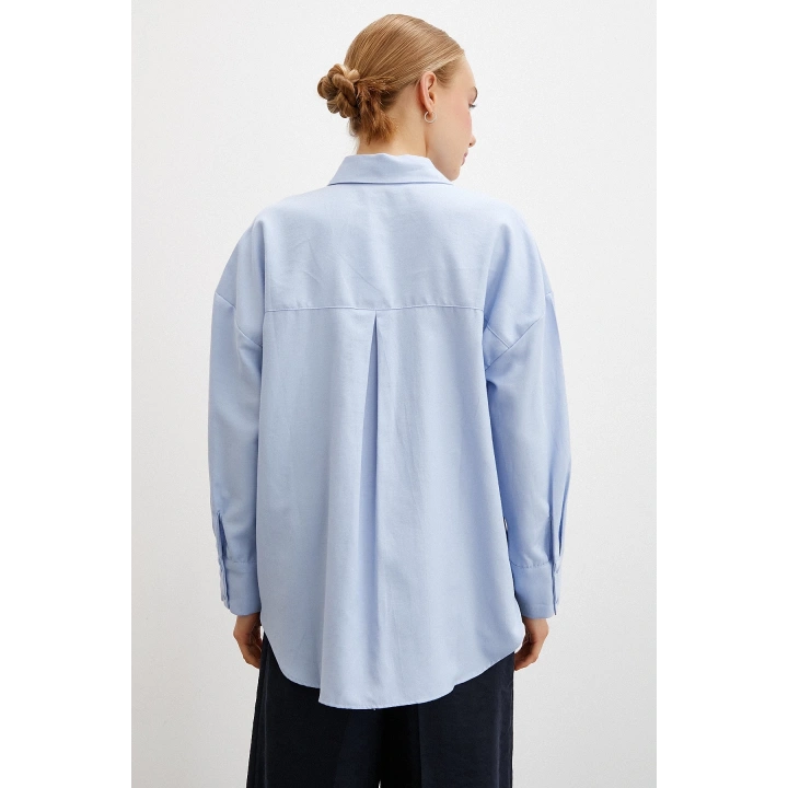 Klasik Gömlek Buz Mavisi