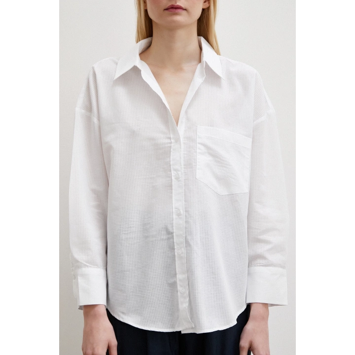 Klasik Pamuklu Gömlek Beyaz