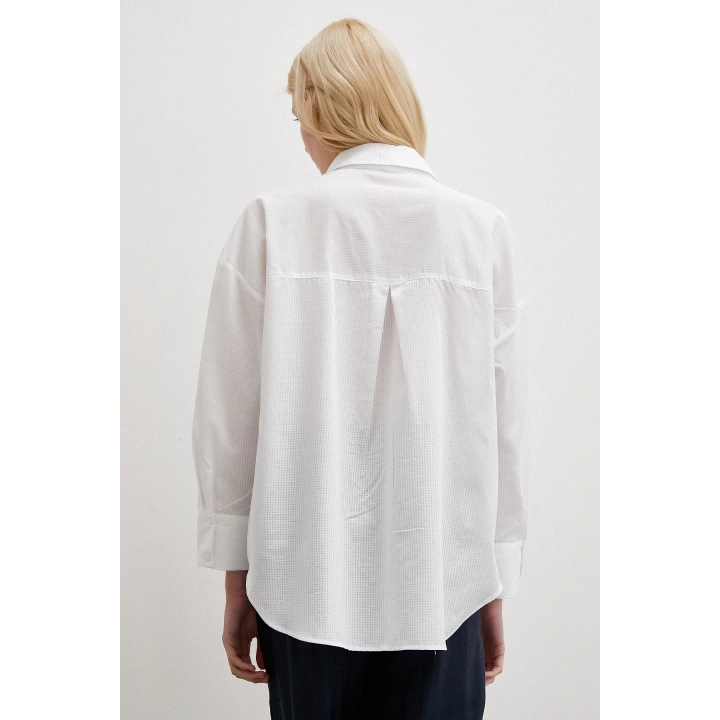 Klasik Pamuklu Gömlek Beyaz