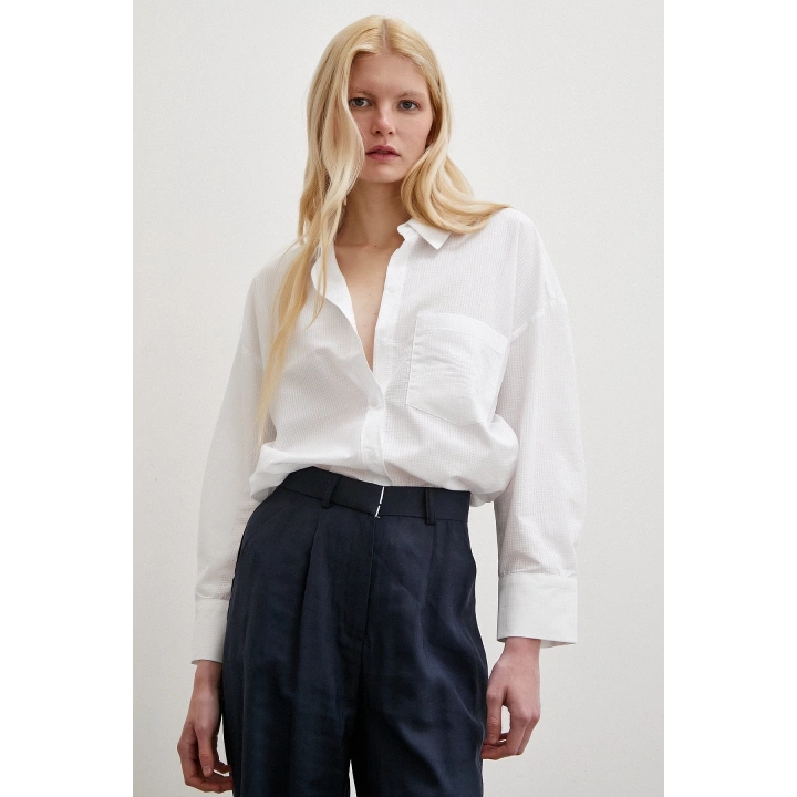 Klasik Pamuklu Gömlek Beyaz