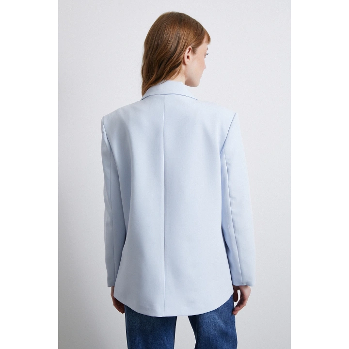 Klasik Poliviskon Ceket Mavi