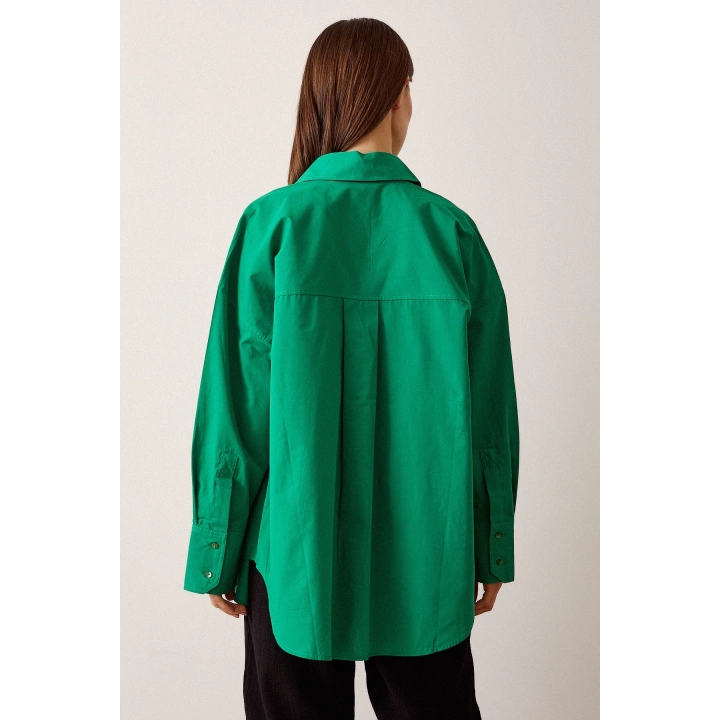 Klasik Poplin Gömlek Yeşil