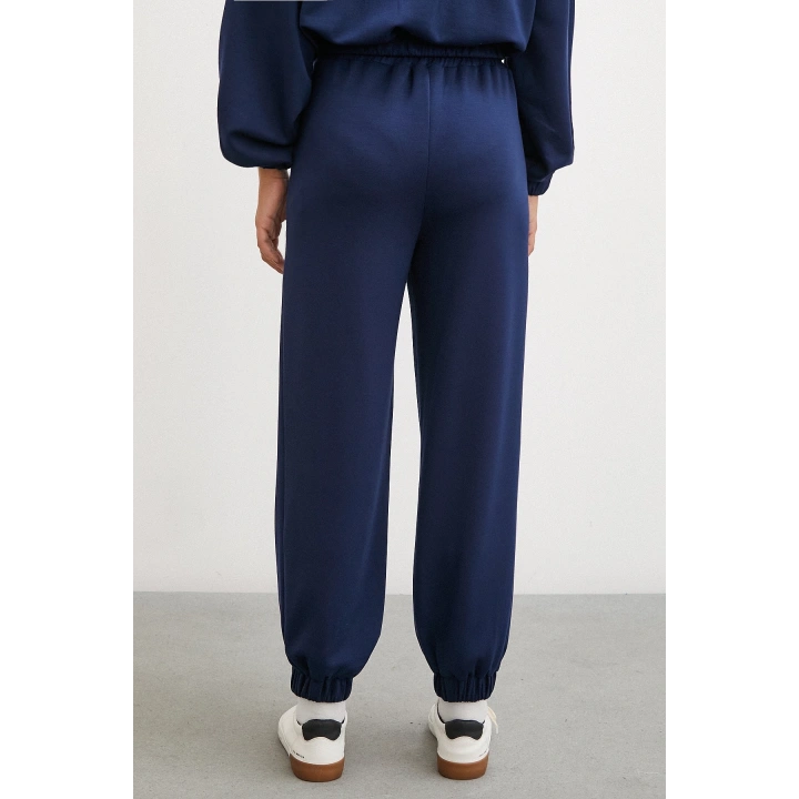 Lastikli Cepli Eşofman Altı Lacivert