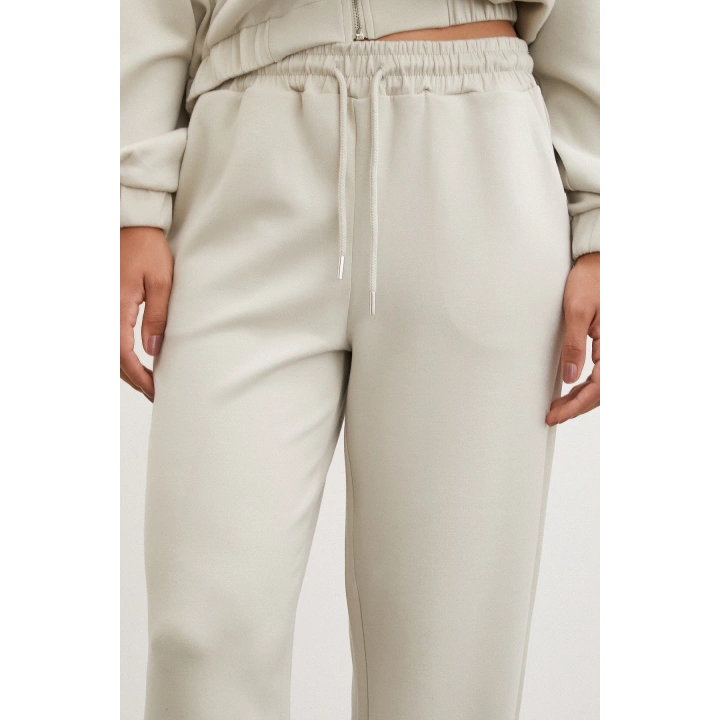 Lastikli Cepli Eşofman Altı Taş