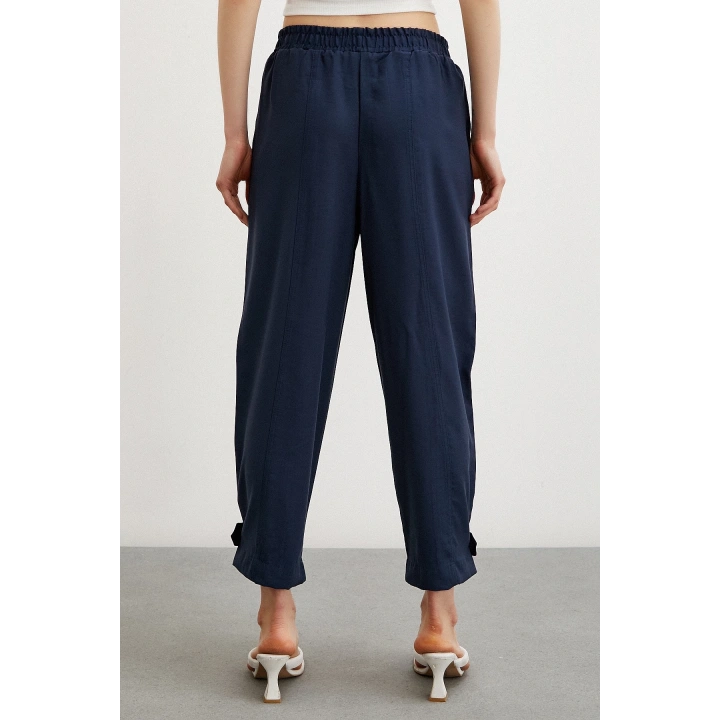 Lastikli Salaş Pantolon Lacivert