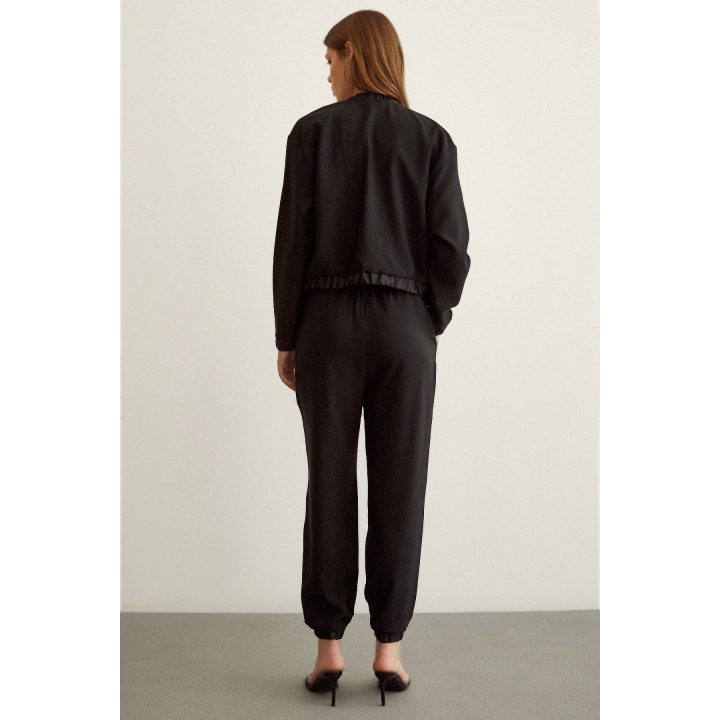 Likralı Eşofman Takımı Siyah