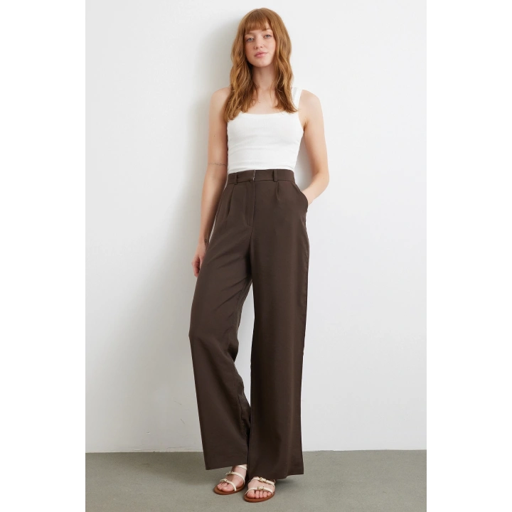 Modal Palazzo Pantolon Kahve