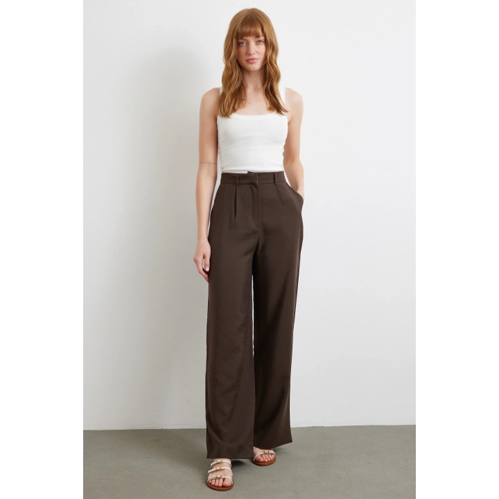 Modal Palazzo Pantolon Kahve