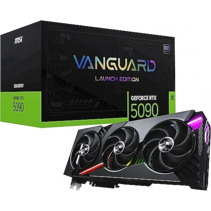 MSI RTX 5090 32G Vanguard SOC Launch Edition G5090-32VGSL 512 Bit GDDR7 32 GB Ekran Kartı