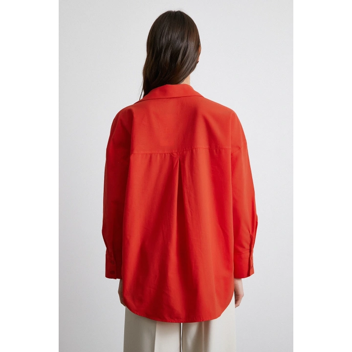 Must Have Poplin Gömlek Kırmızı