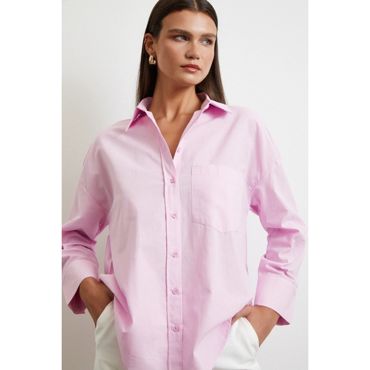 Must Have Poplin Gömlek Pembe