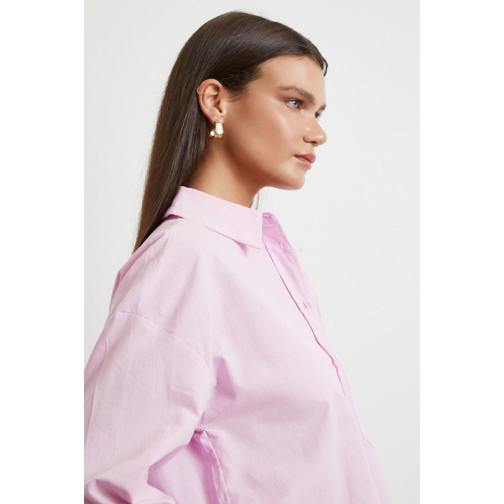 Must Have Poplin Gömlek Pembe