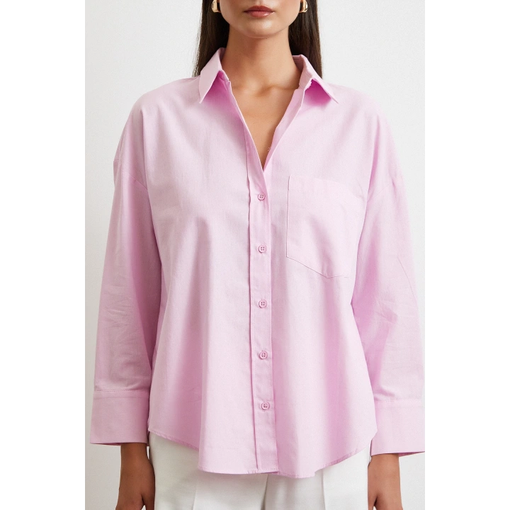 Must Have Poplin Gömlek Pembe