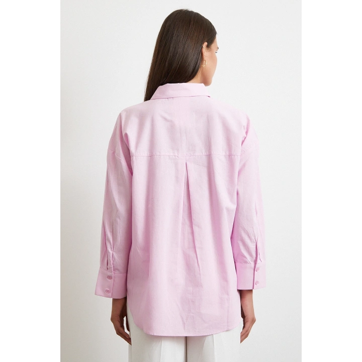 Must Have Poplin Gömlek Pembe