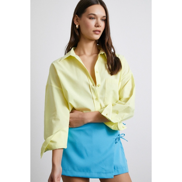 Must Have Poplin Gömlek Sarı