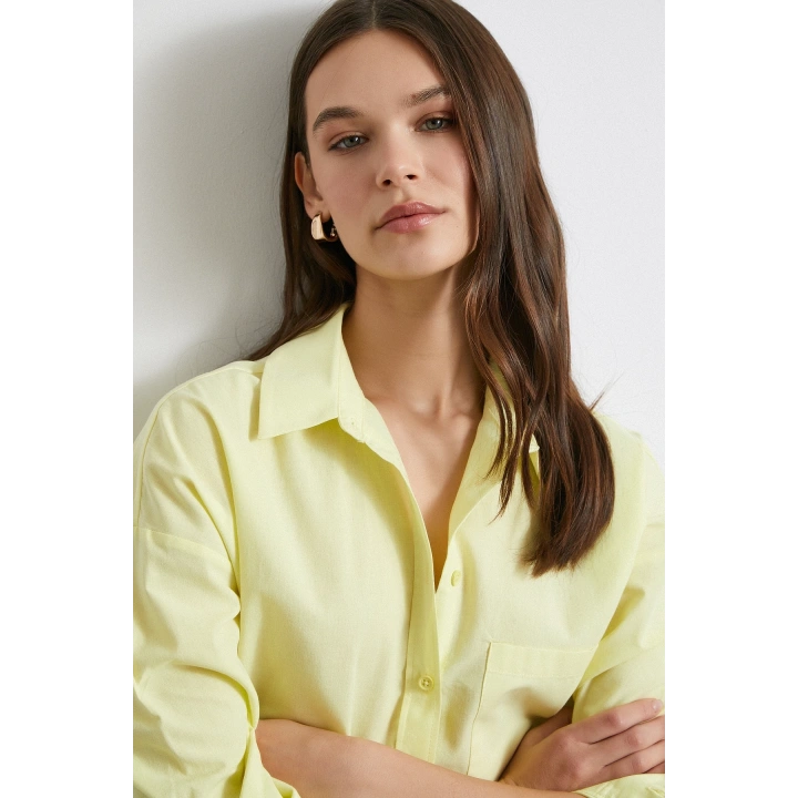 Must Have Poplin Gömlek Sarı