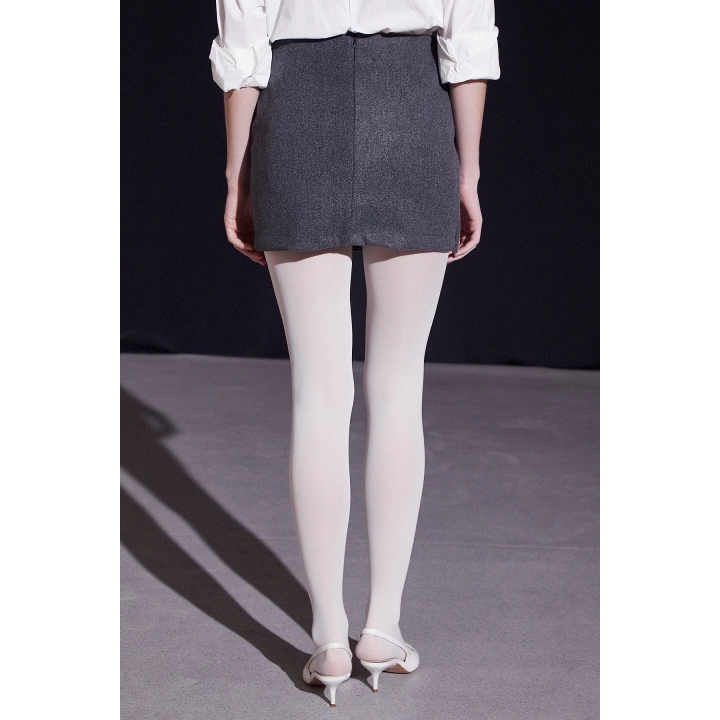 Önü Katlı Kaşe Etek Antirasit