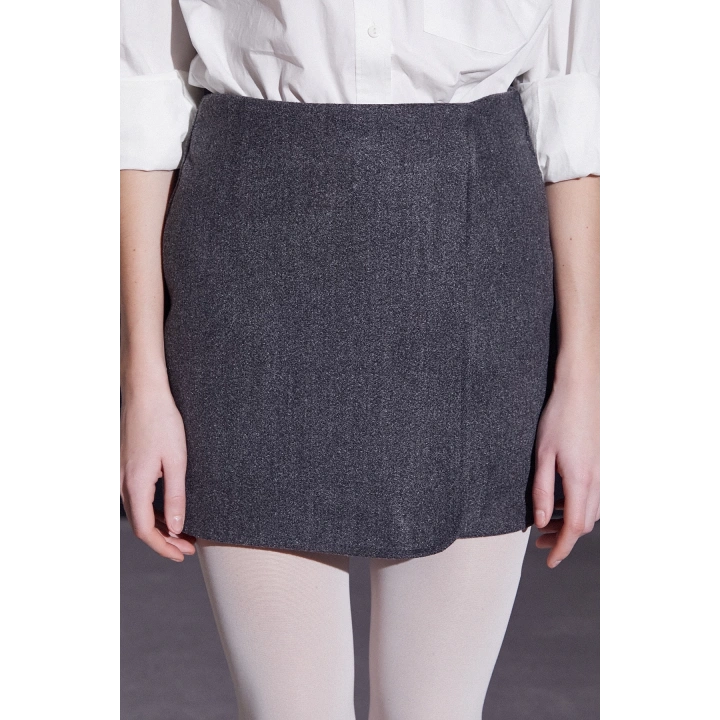Önü Katlı Kaşe Etek Antirasit