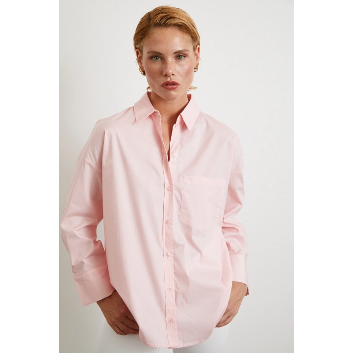 Pamuklu Klasik Gömlek Pembe