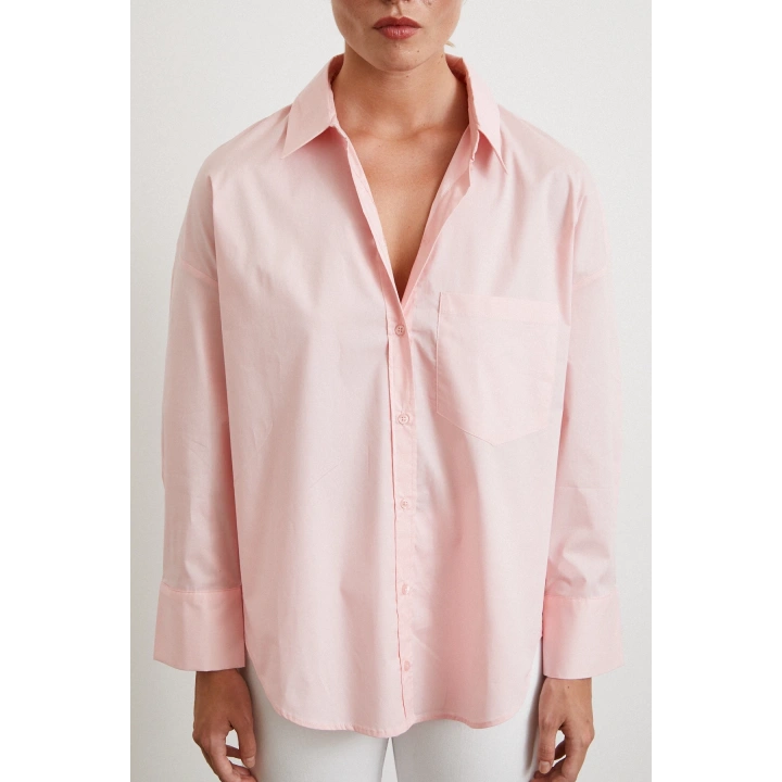 Pamuklu Klasik Gömlek Pembe