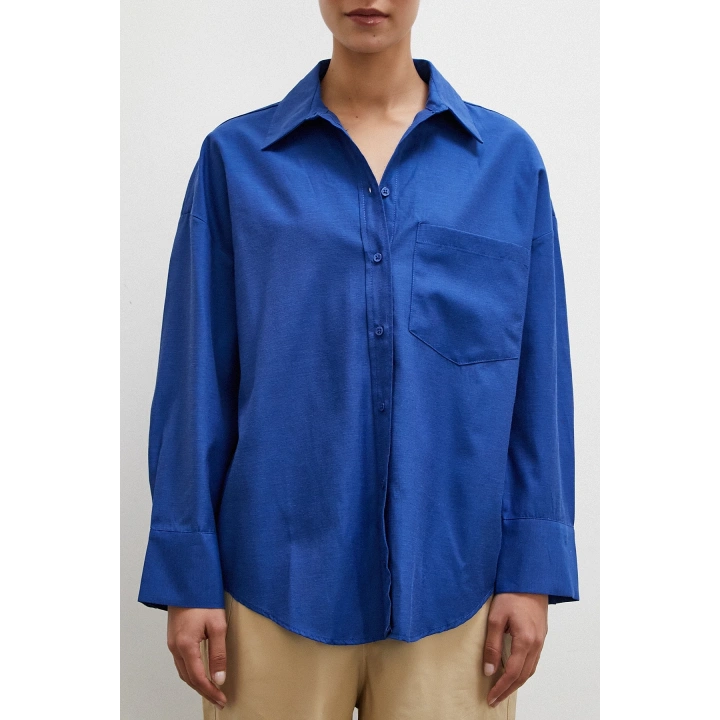 Poplin Gömlek Lacivert