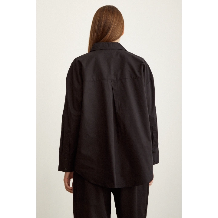 Poplin Gömlek Siyah