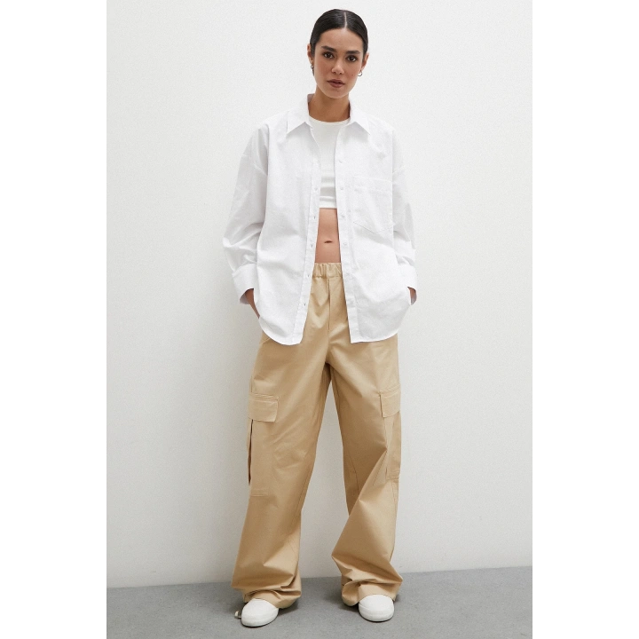 Regular Fit Poplin Gömlek Beyaz