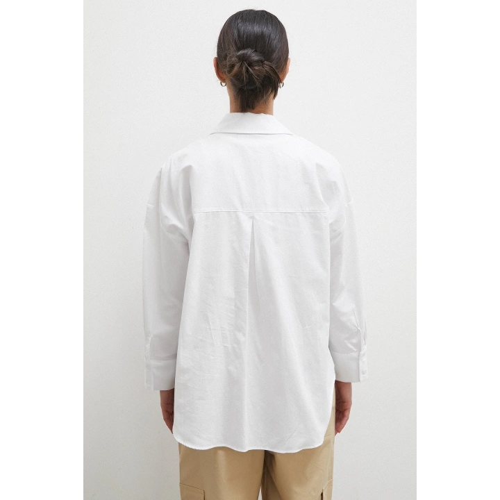 Regular Fit Poplin Gömlek Beyaz