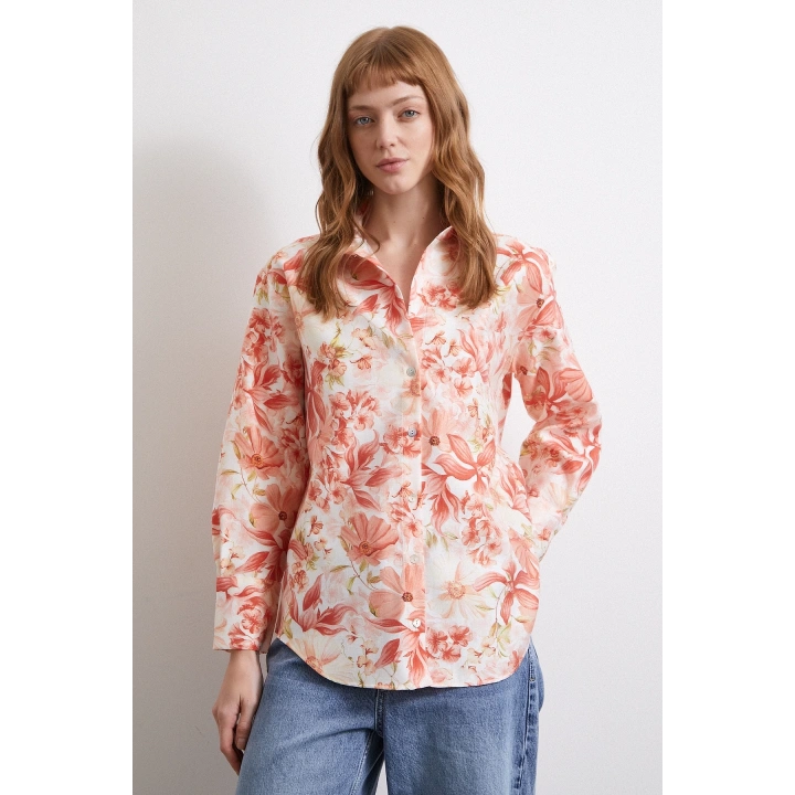 Rüya Desenli Gömlek Pembe